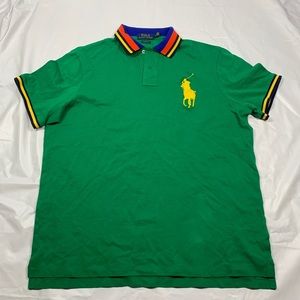 Polo Ralph Lauren Big Pony Mesh Classic Fit Polo Shirt Size Large